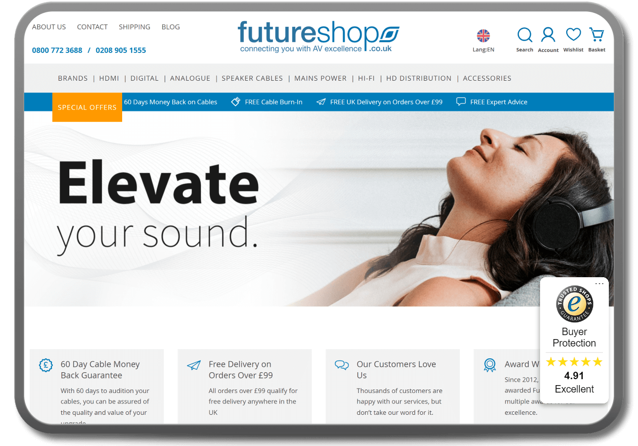 example of trustbadge on website