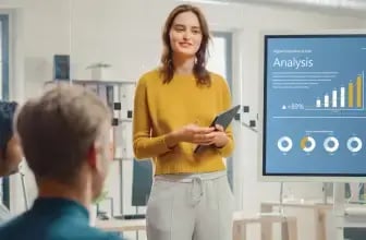 Woman giving a presentation
