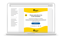 preview of newsletter registration confirmation