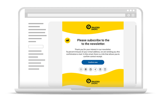 preview of newsletter registration confirmation