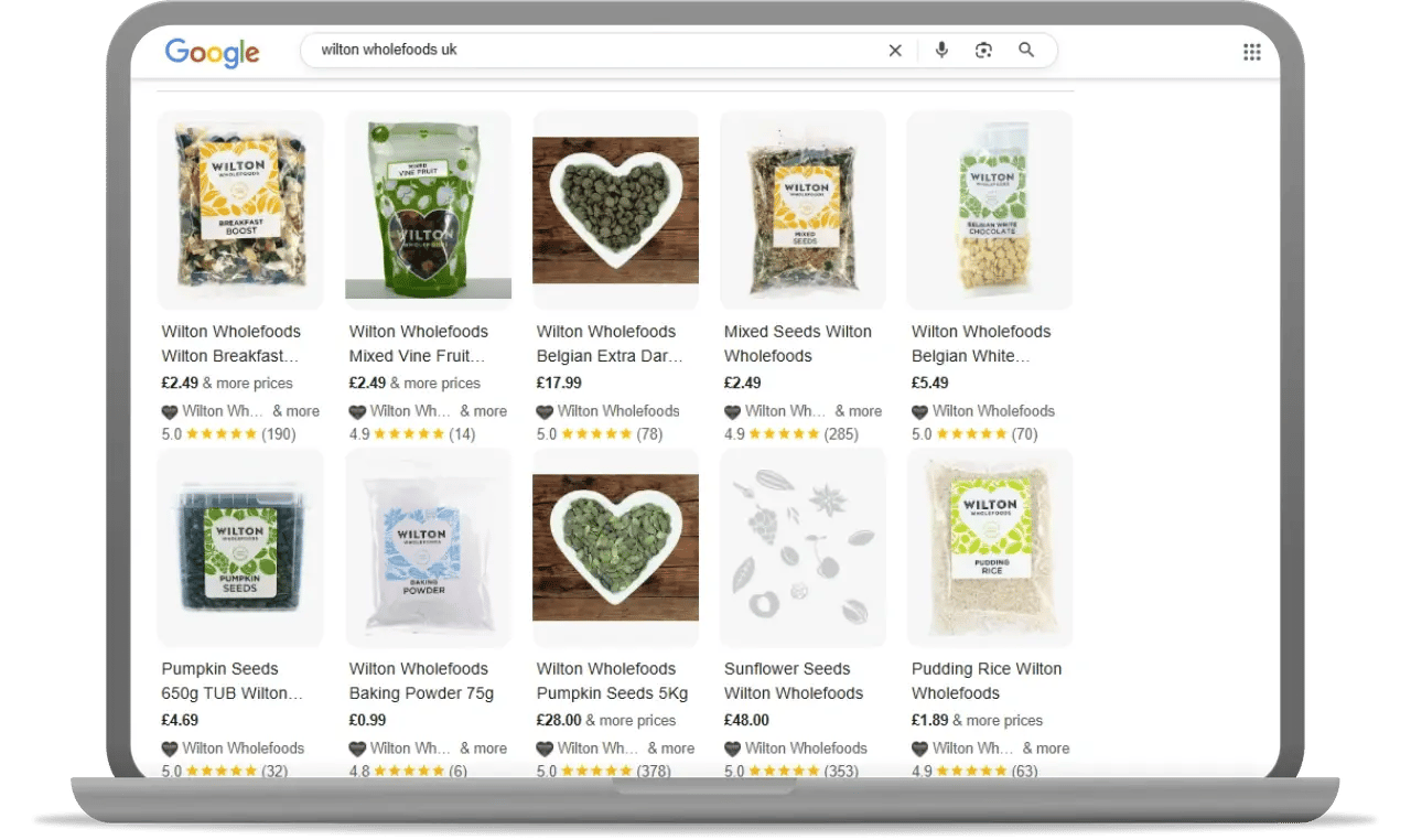 product ratings in google shopping results